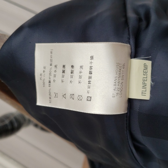 BURBERRY BLACK METALLIC GOATSKIN SUEDE SHIMMER LUXURY COAT US 4 SMALL - Picture 13 of 13